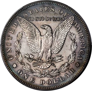 image for: 1878 Morgan Silver Dollar. 7 Tailfeathers. Reverse of 1878. Proof-63 (PCGS).