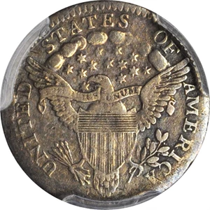 image for: 1801 Draped Bust Half Dime. LM-2. Rarity-4. Fine-15 (PCGS).