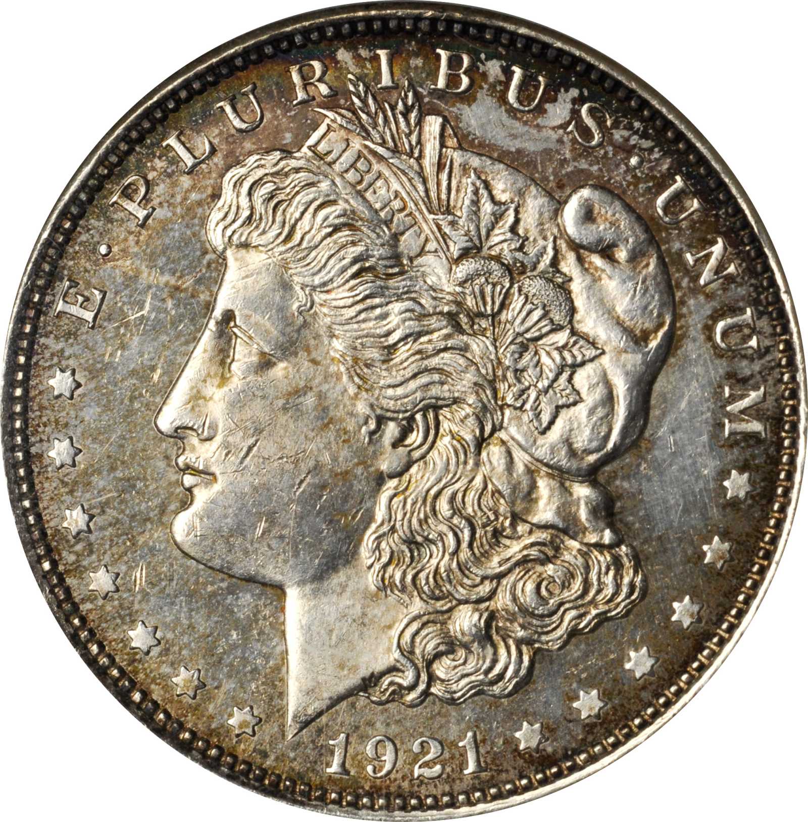 1921 Morgan Silver Dollar. MS-63 DPL (NGC). OH.