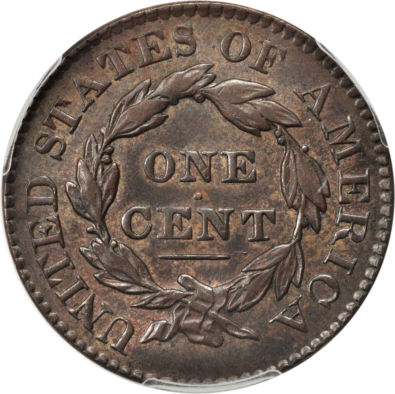 image for: 1827 Matron Head Cent. N-6. Rarity-3. AU-58 (PCGS).