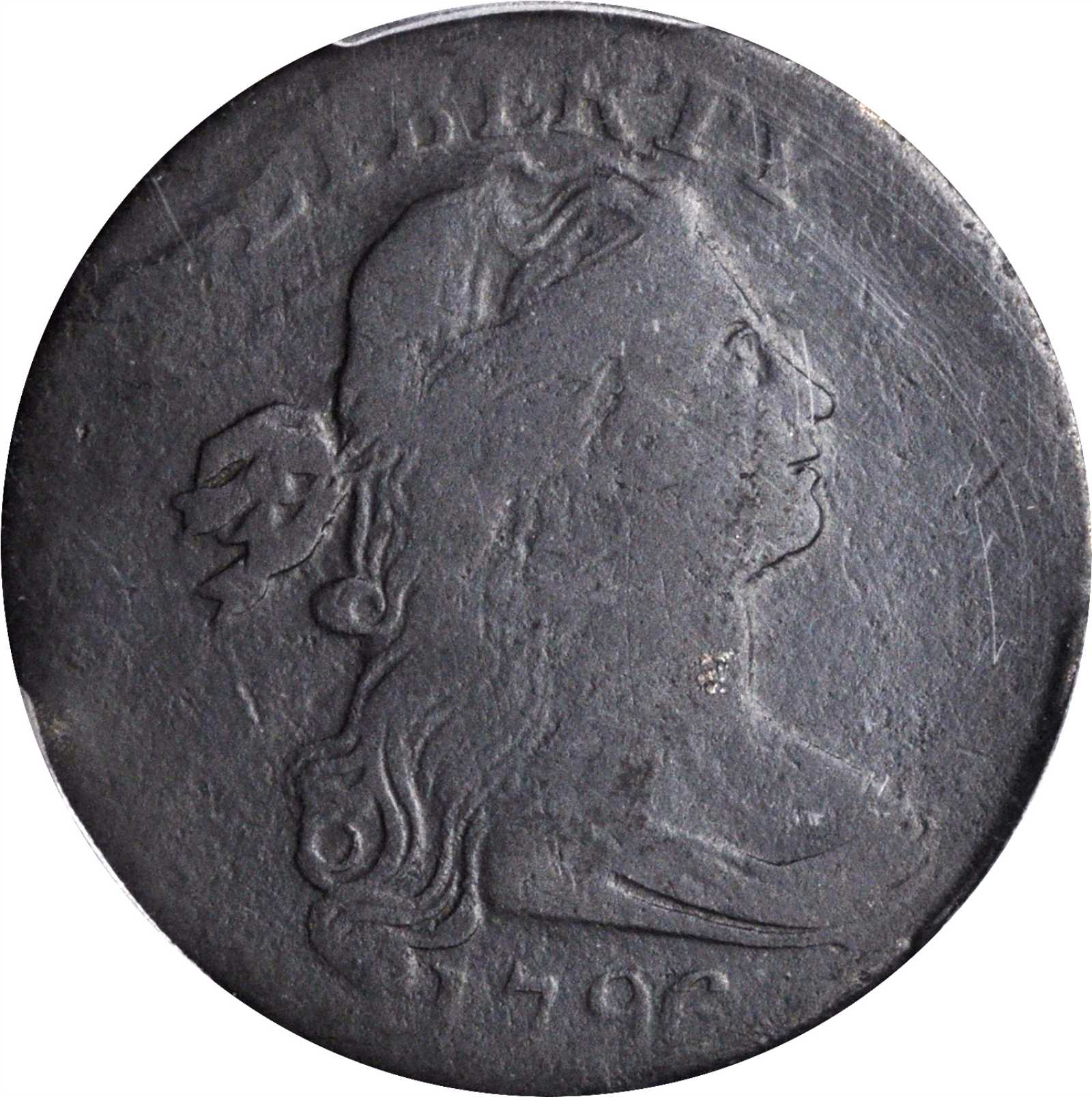 image for: 1796 Draped Bust Cent. S-92. Rarity-3+. Reverse of 1795. VG-8 (PCGS).