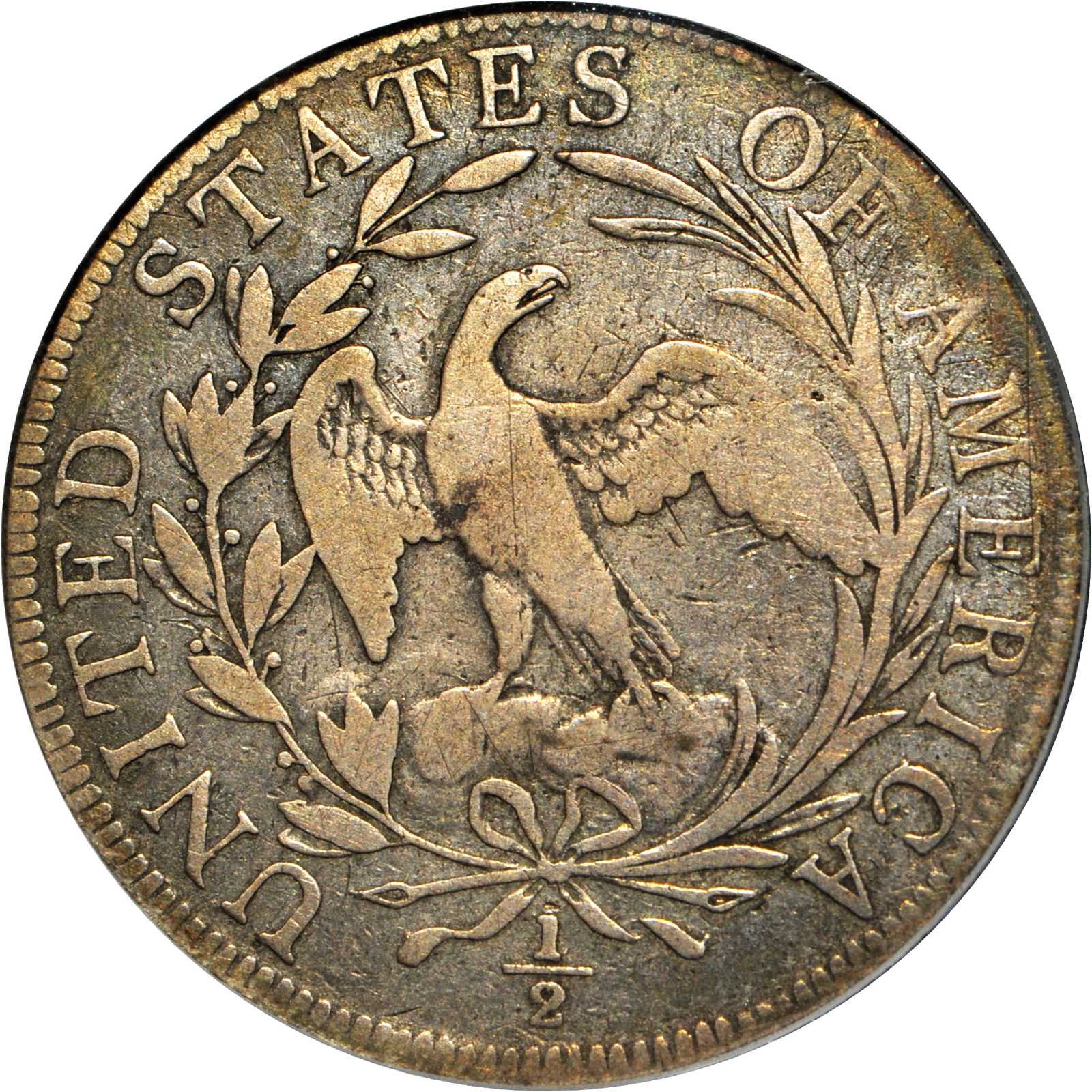 image for: 1796 Draped Bust Half Dollar. Small Eagle. O-102, T-2. Rarity-5. 16 Stars. VG-10 (PCGS). CAC.