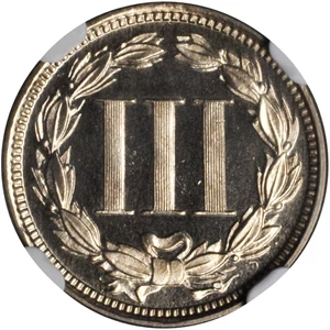 image for: 1869 Nickel Three-Cent Piece. Proof-67 Ultra Cameo (NGC).