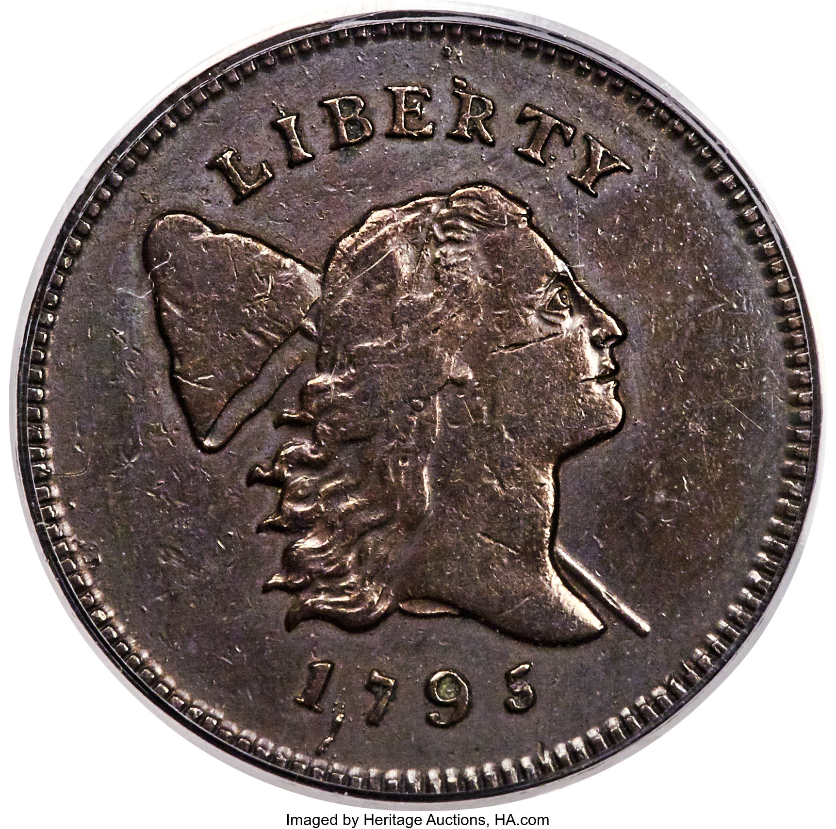 1795 1/2 C Lettered Edge, Punctuated Date, C-2a, B-2a, R.3, XF40 PCGS. ...