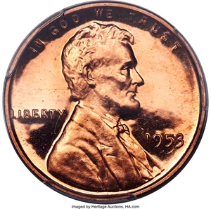 image for: 1953 1C PR67 Red Deep Cameo PCGS....