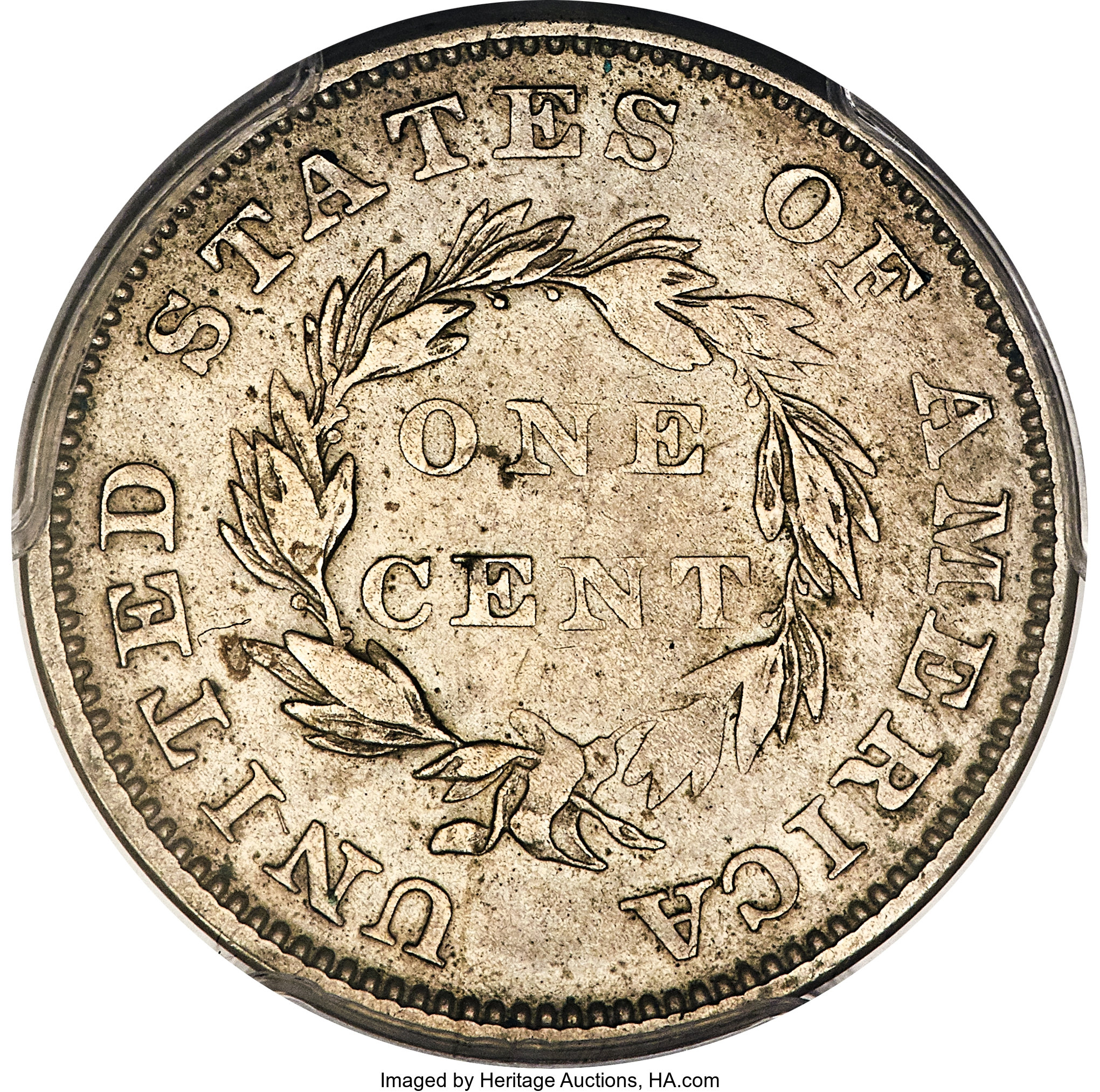 image for: 1855 E1C Flying Eagle Cent, Judd-171, Pollock-196, Low R.7 PR58 PCGS Secure....