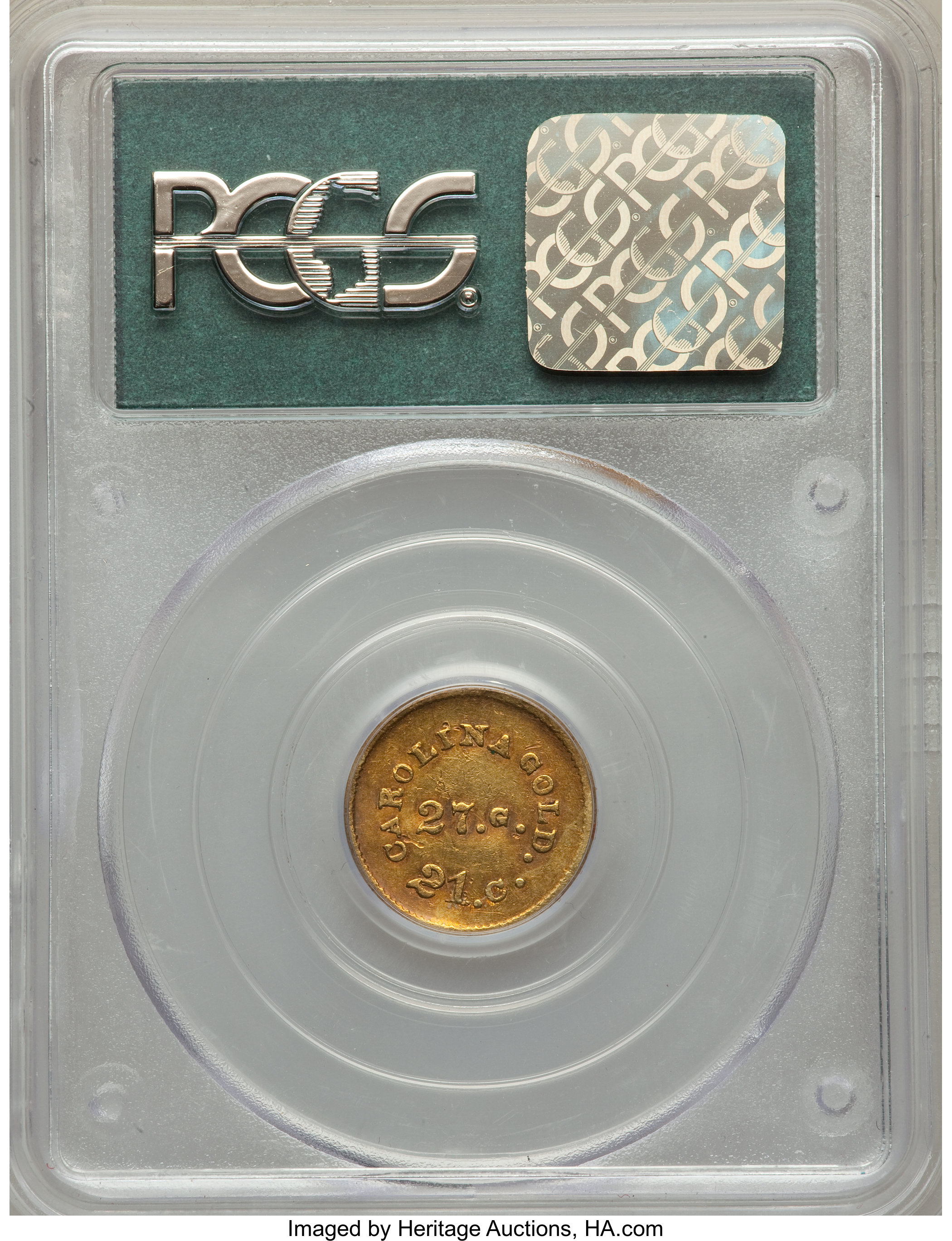 (1842-52) G$1 A.Bechtler, 27 GR, 21C, PE, K-24 VF20 thumbnail 16