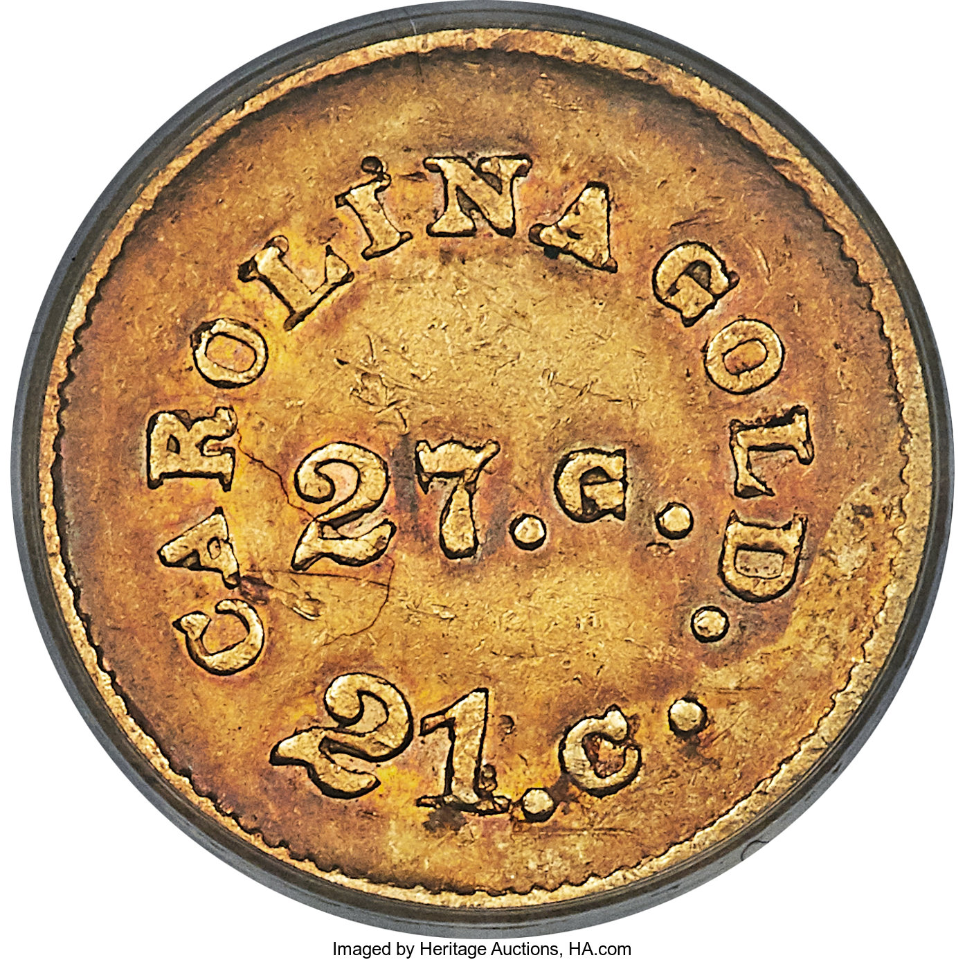 (1842-52) G$1 A.Bechtler, 27 GR, 21C, PE, K-24 VF20 thumbnail 17