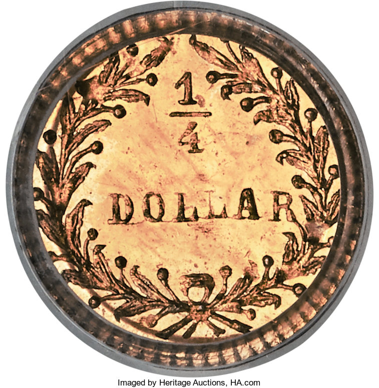 image for: 1868 25C Indian Round 25 Cents, BG-890, High R.5, MS66 PCGS Secure....