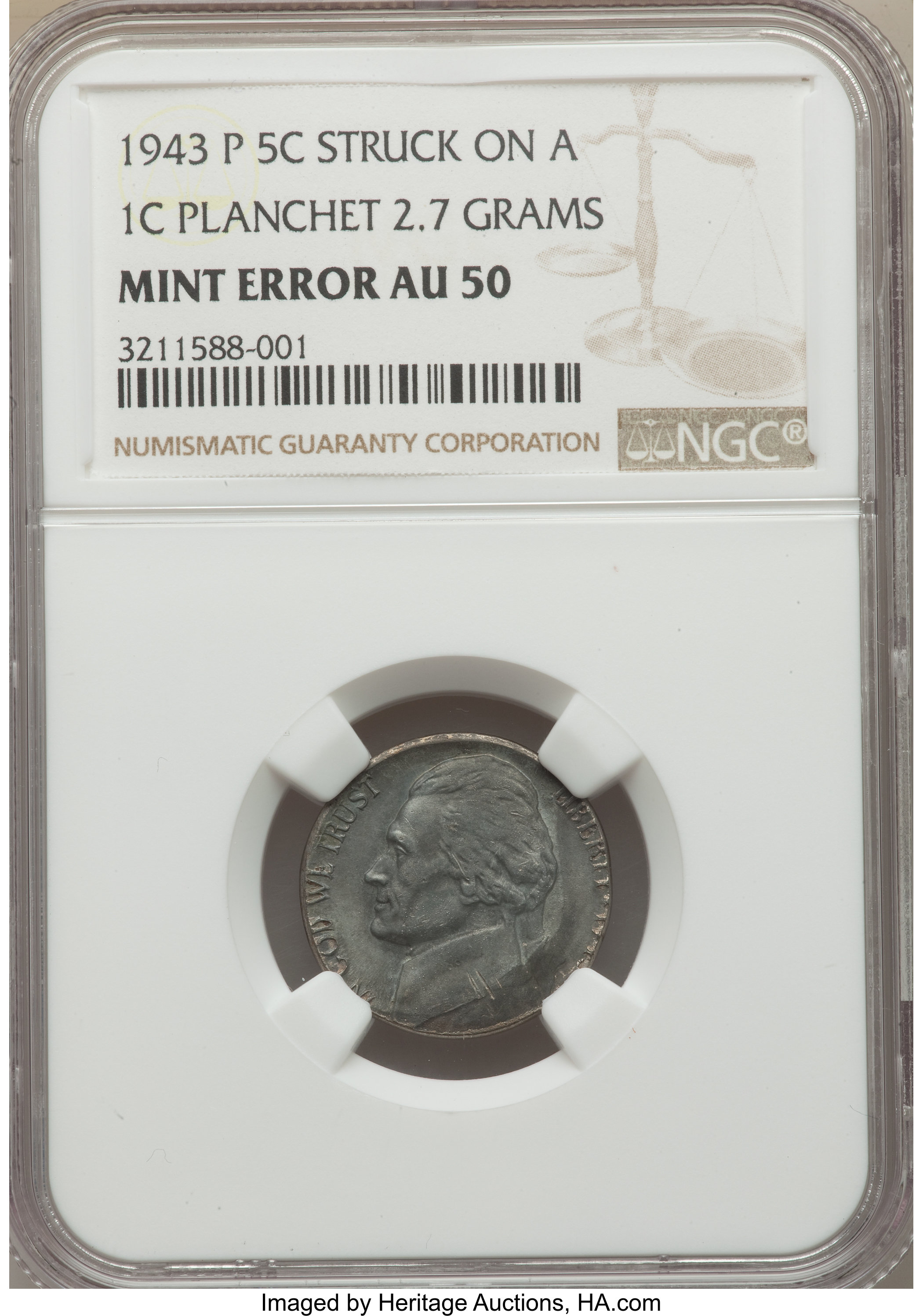 1943-P 5c Silver VF35 thumbnail 6