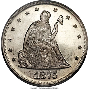 image for: 1875 20C MS67 PCGS. BF-1, R.1....