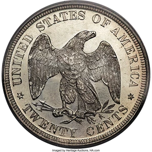 image for: 1875 20C MS67 PCGS. BF-1, R.1....