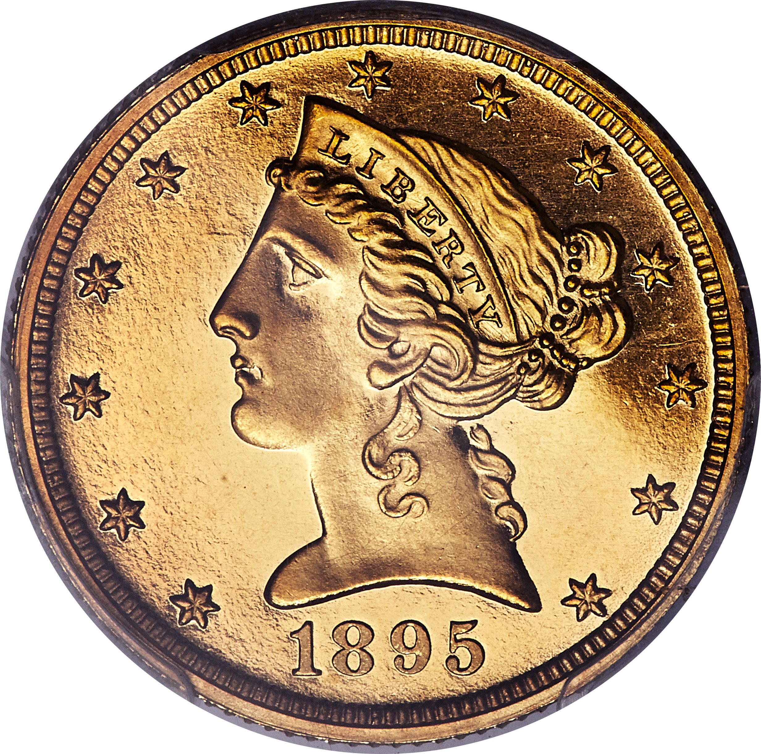 image for: 1895 $5 PR64+ Cameo PCGS Secure. CAC....