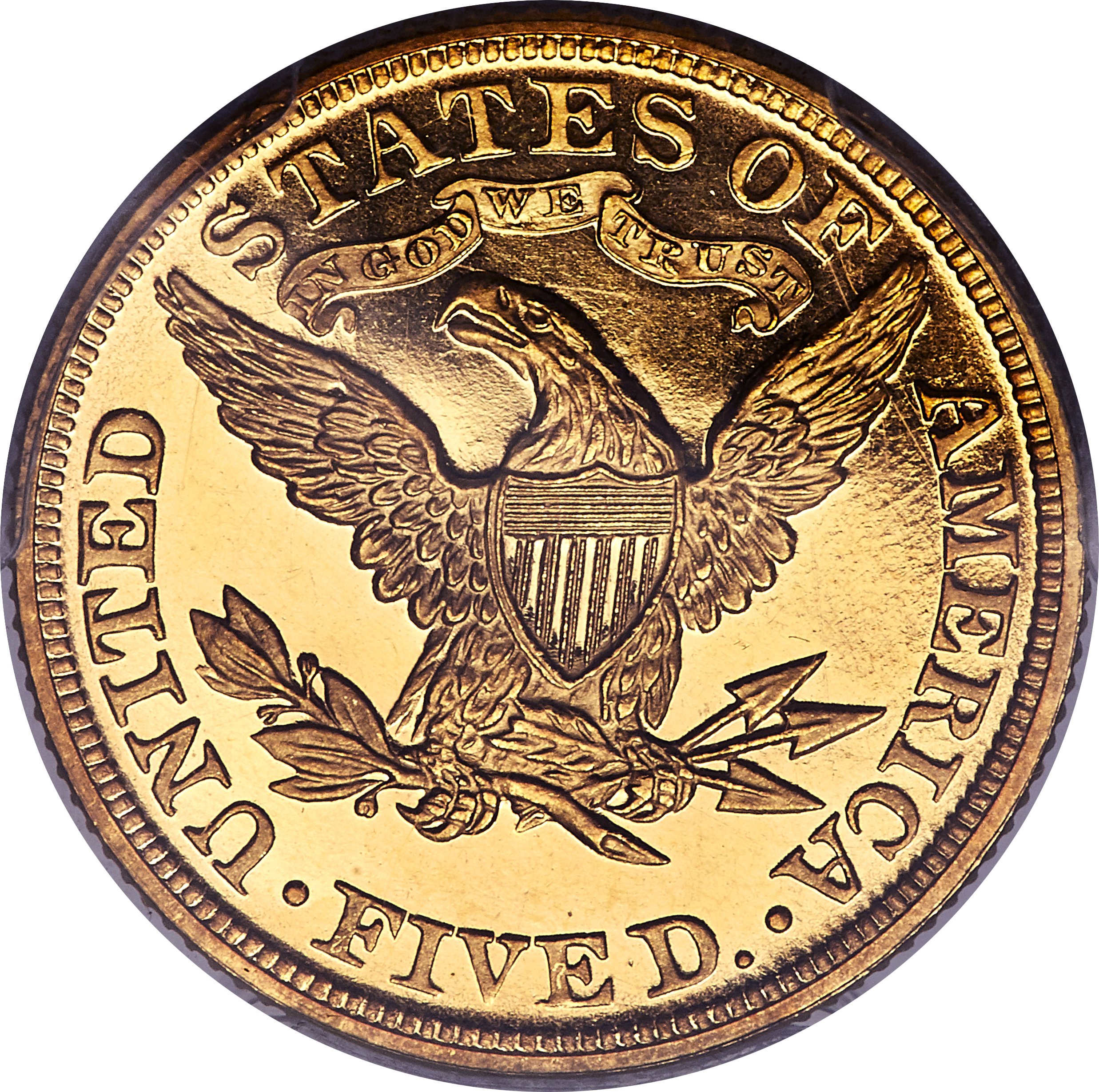image for: 1895 $5 PR64+ Cameo PCGS Secure. CAC....