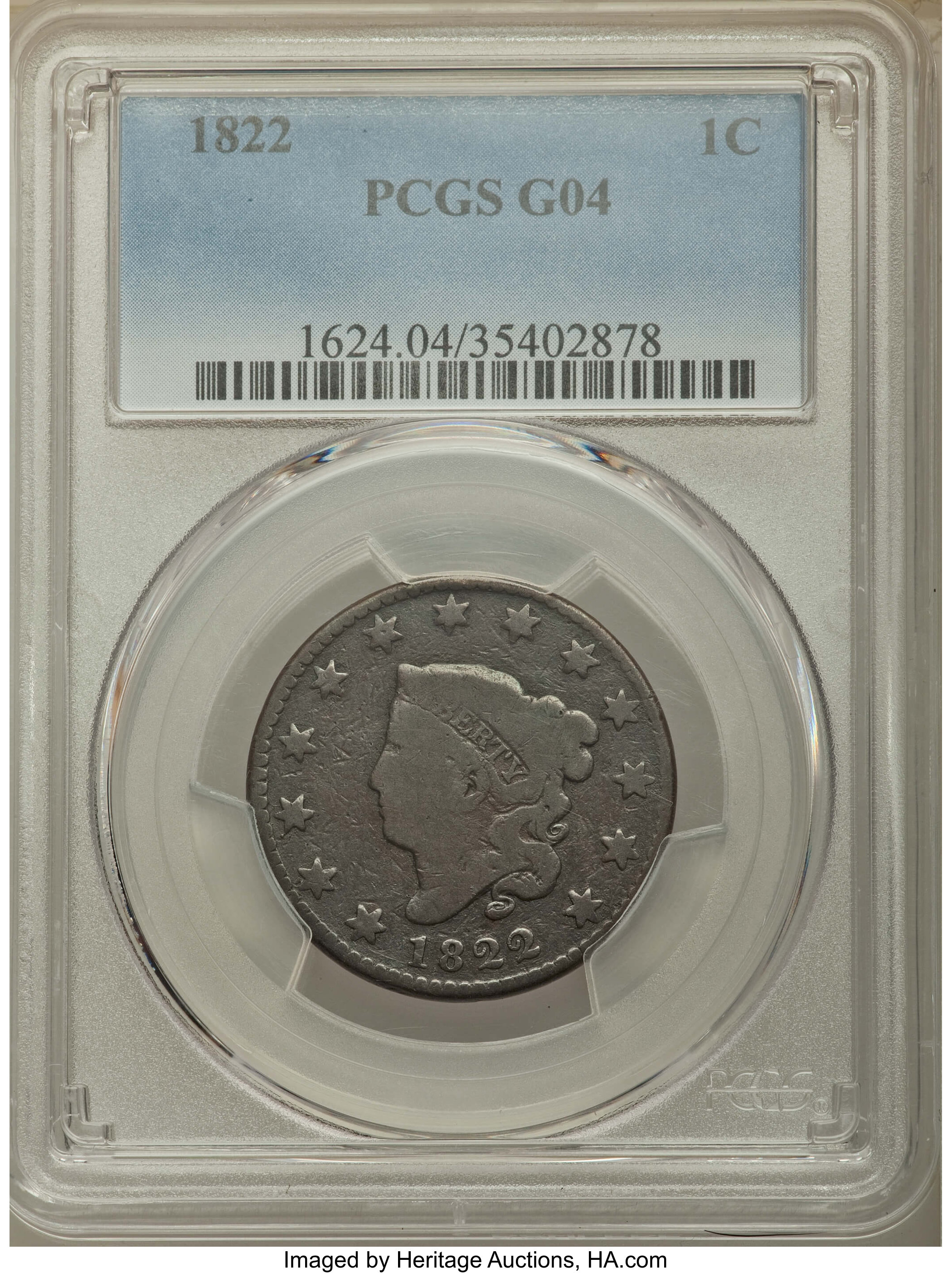 image for: 1822 1C Good 4 PCGS. N-13, R.5....