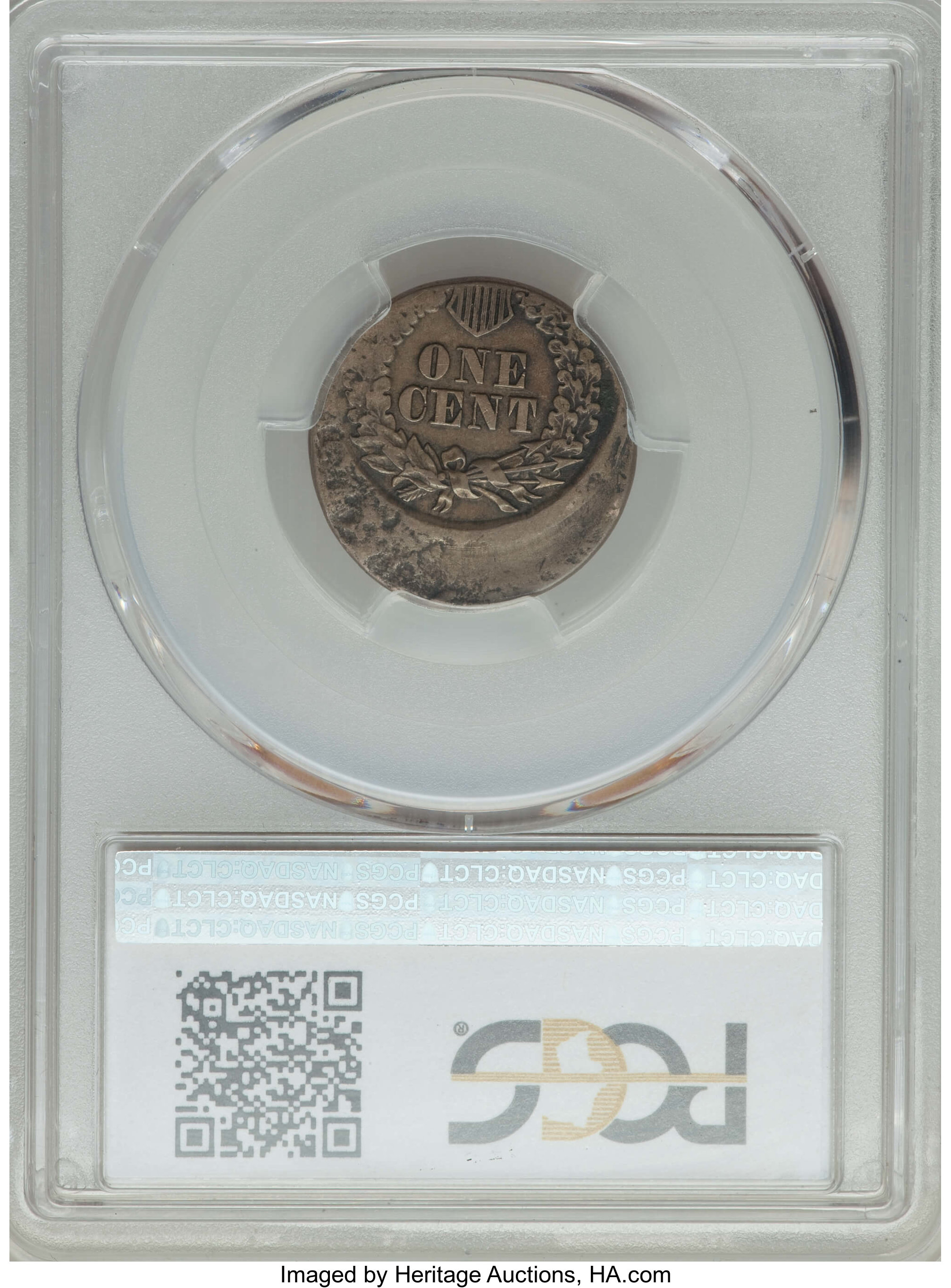 image for: No Date 1C Indian Cent -- Struck 20% Off Center -- XF45 PCGS Secure....