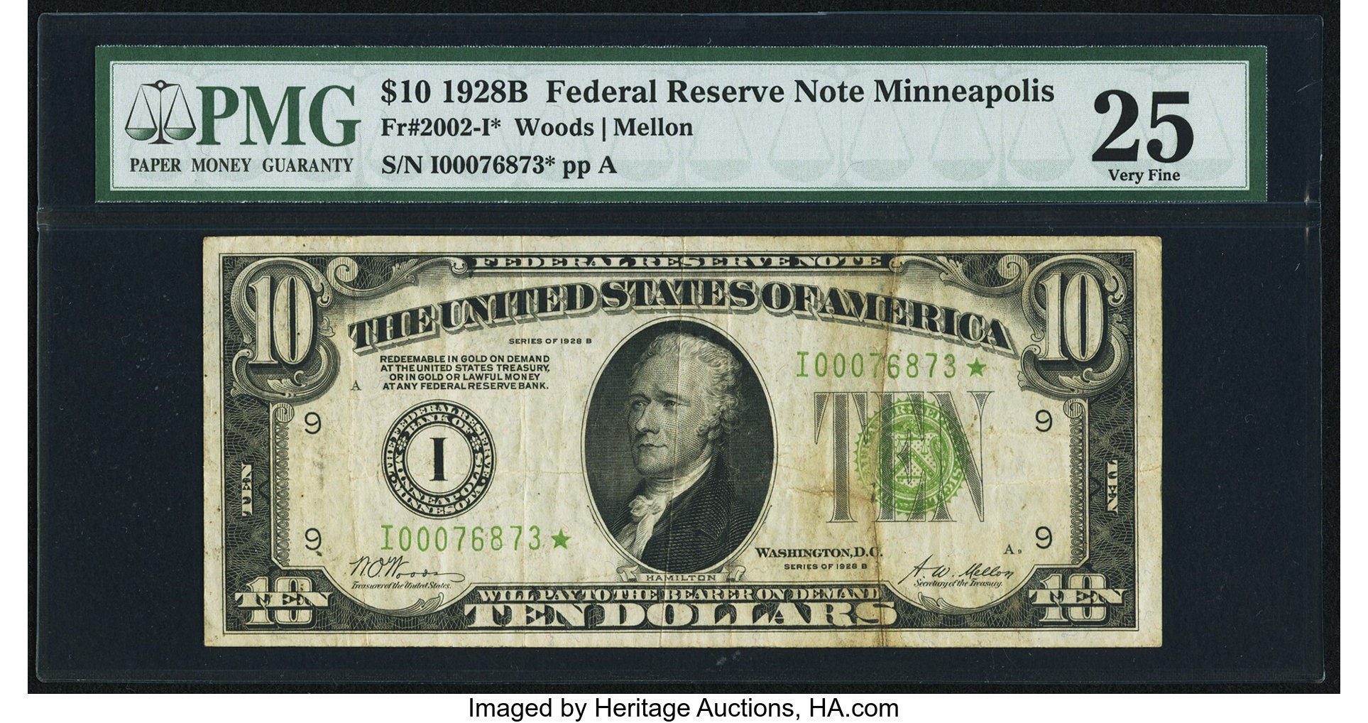 image for: Fr. 2002-I* $10 1928B Federal Reserve Note. PMG Very Fine 25....