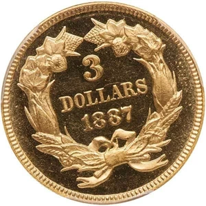 image for: $3 1887 PCGS PR65+ DCAM CAC