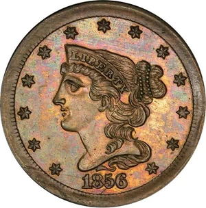 image for: 1/2C 1856 J-177. PCGS PR64