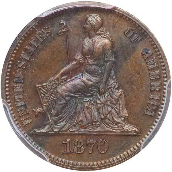 image for: 10C 1870 J-828.  PCGS PR64 BN