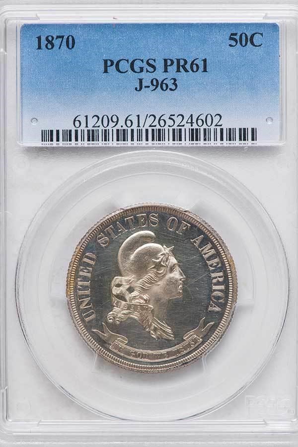 image for: 50C 1870 J-963. PCGS PR61