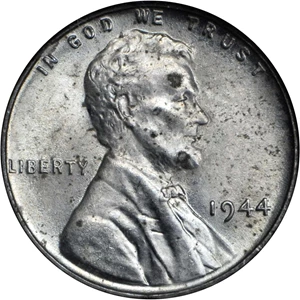 image for: 1944 Lincoln Cent--Struck on a Zinc-Coated Steel Planchet--MS-63 (NGC).