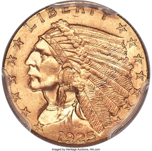image for: 1925-D $2 1/2 MS66 PCGS Secure....