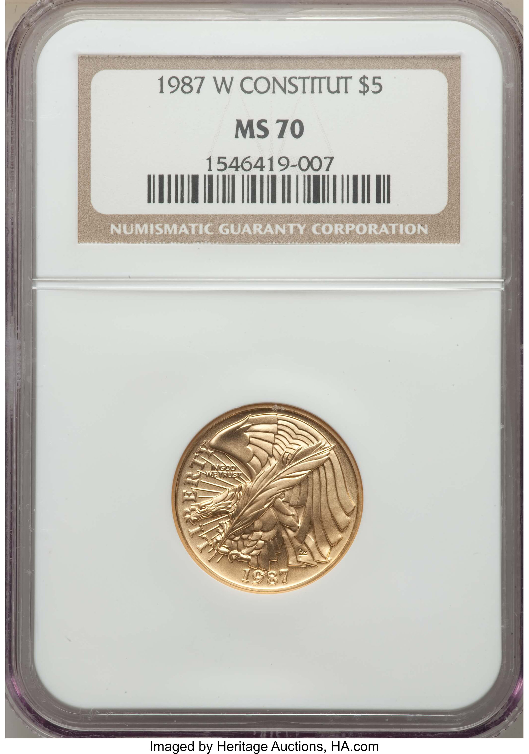 1987-W G$5  Constitution Bicentennial MS70 thumbnail 23