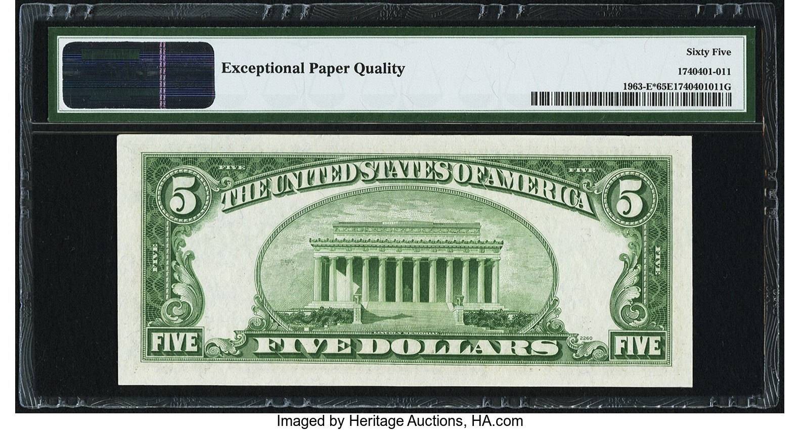 image for: Fr. 1963-E* $5 1950B Federal Reserve Note. PMG Gem Uncirculated 65 EPQ....