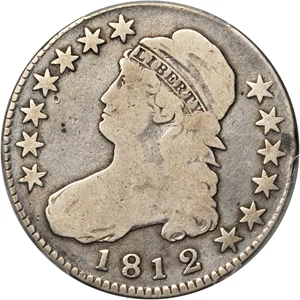 image for: 1812/1 Capped Bust Half Dollar. O-101. Rarity-5-. Large 8. VG-8 (PCGS).