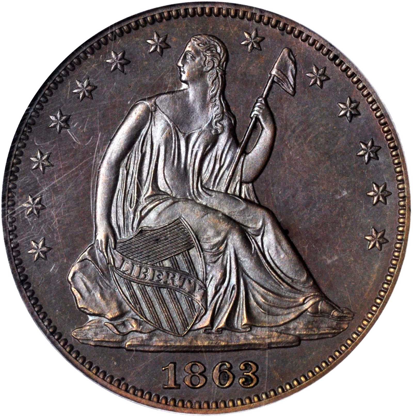 1863 P50c Copper, J-339 PR BN