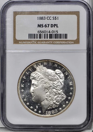 image for: 1883-CC Morgan Silver Dollar. MS-67 DPL (NGC).