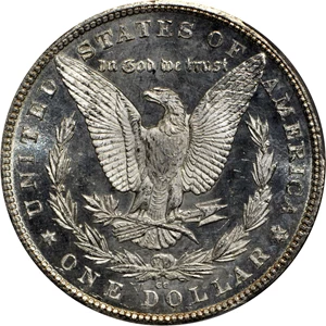 image for: 1880-CC Morgan Silver Dollar. VAM-6. Top 100 Variety. 8/Low 7. MS-64 (PCGS). Gold Shield Holder. CAC.