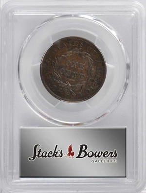 image for: 1837 Modified Matron Head Cent. N-4. Rarity-2. Plain Cord, Medium Letters. EF-45 (PCGS).