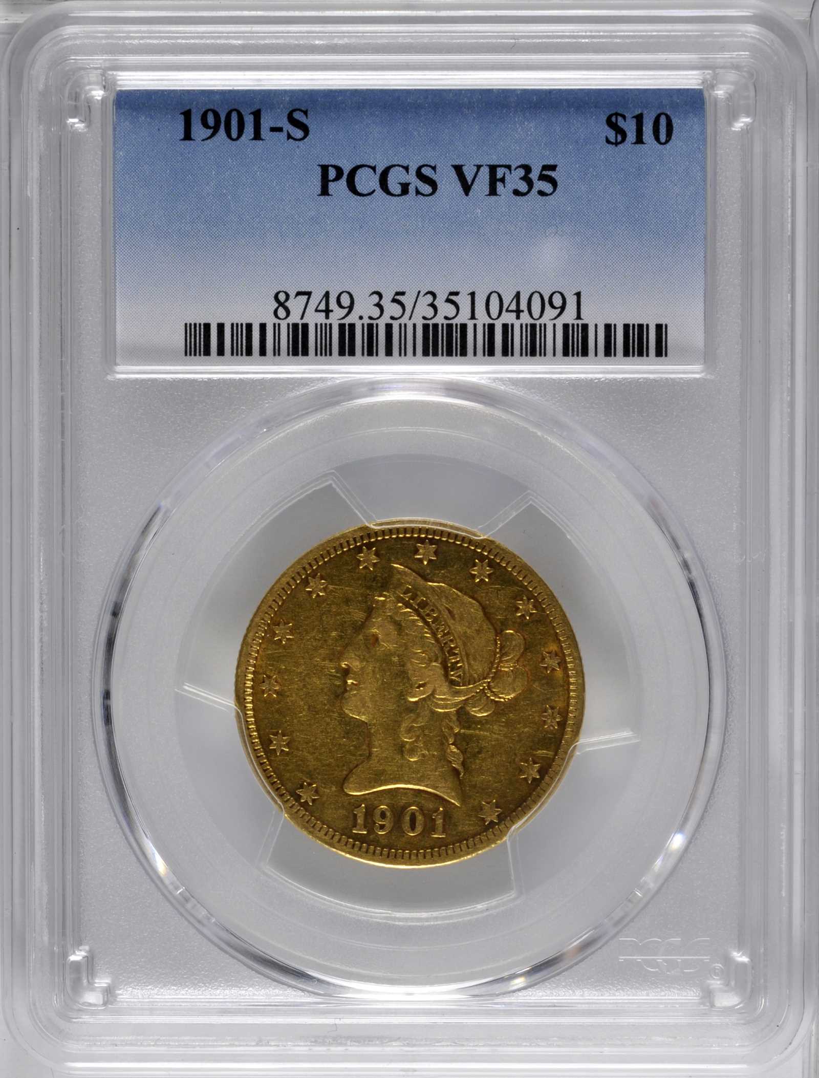 1901-S $10 VG10 thumbnail 6