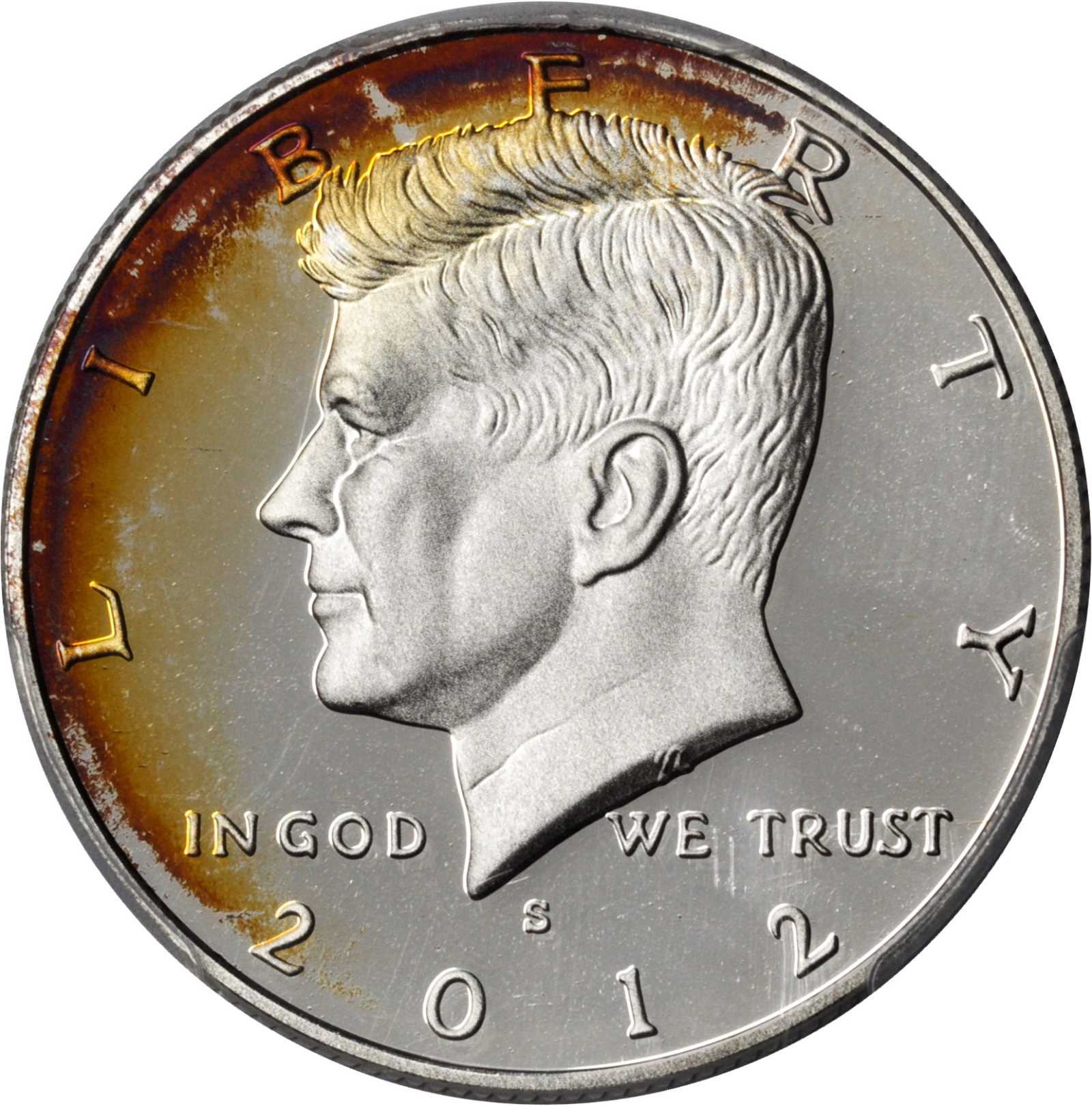 image for: 2012-S Kennedy Half Dollar. Silver. Proof-68 Deep Cameo (PCGS).