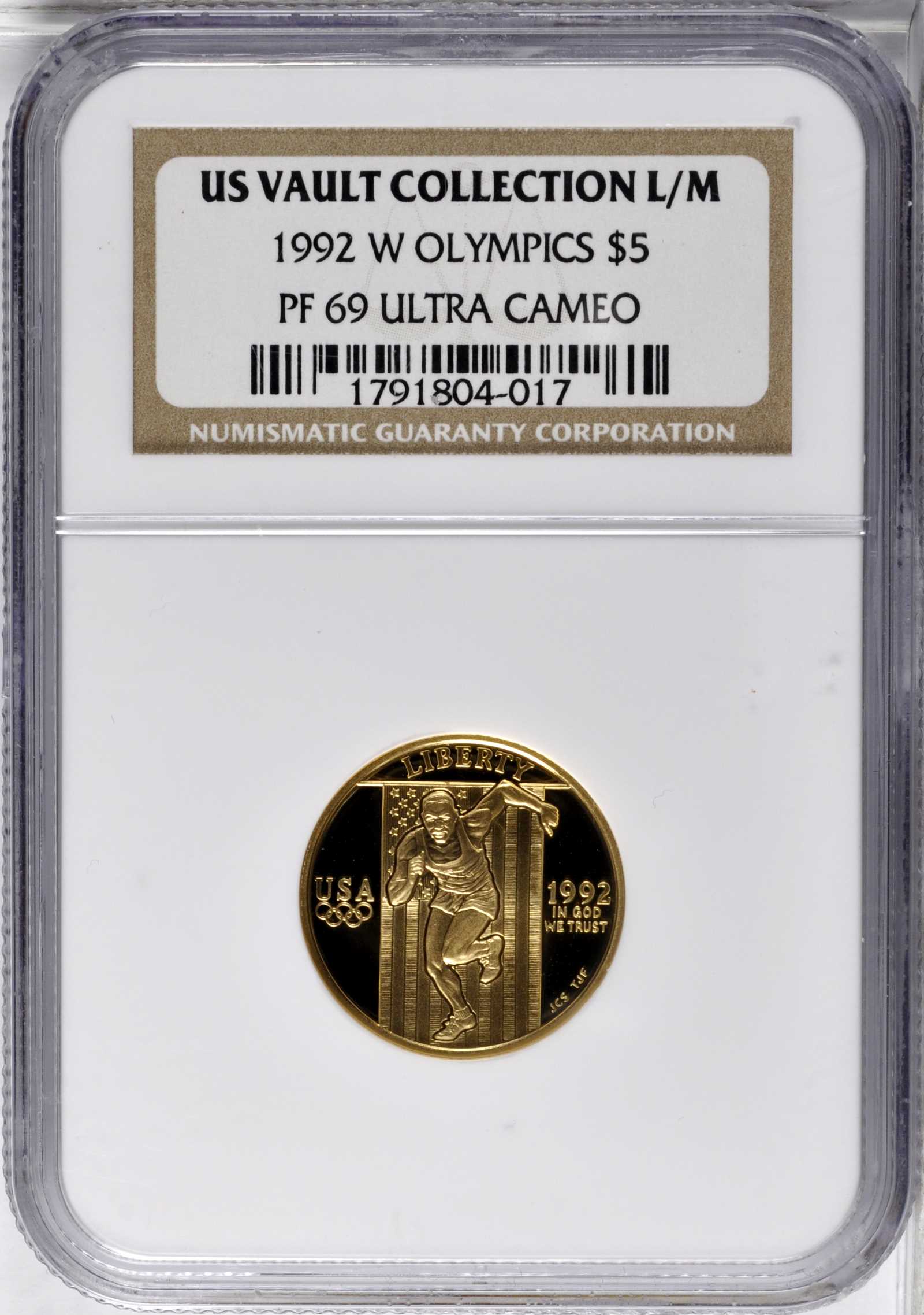 1992-W G$5  XXV Olympics Sprinter PR DCAM PR69 DCAM thumbnail 20