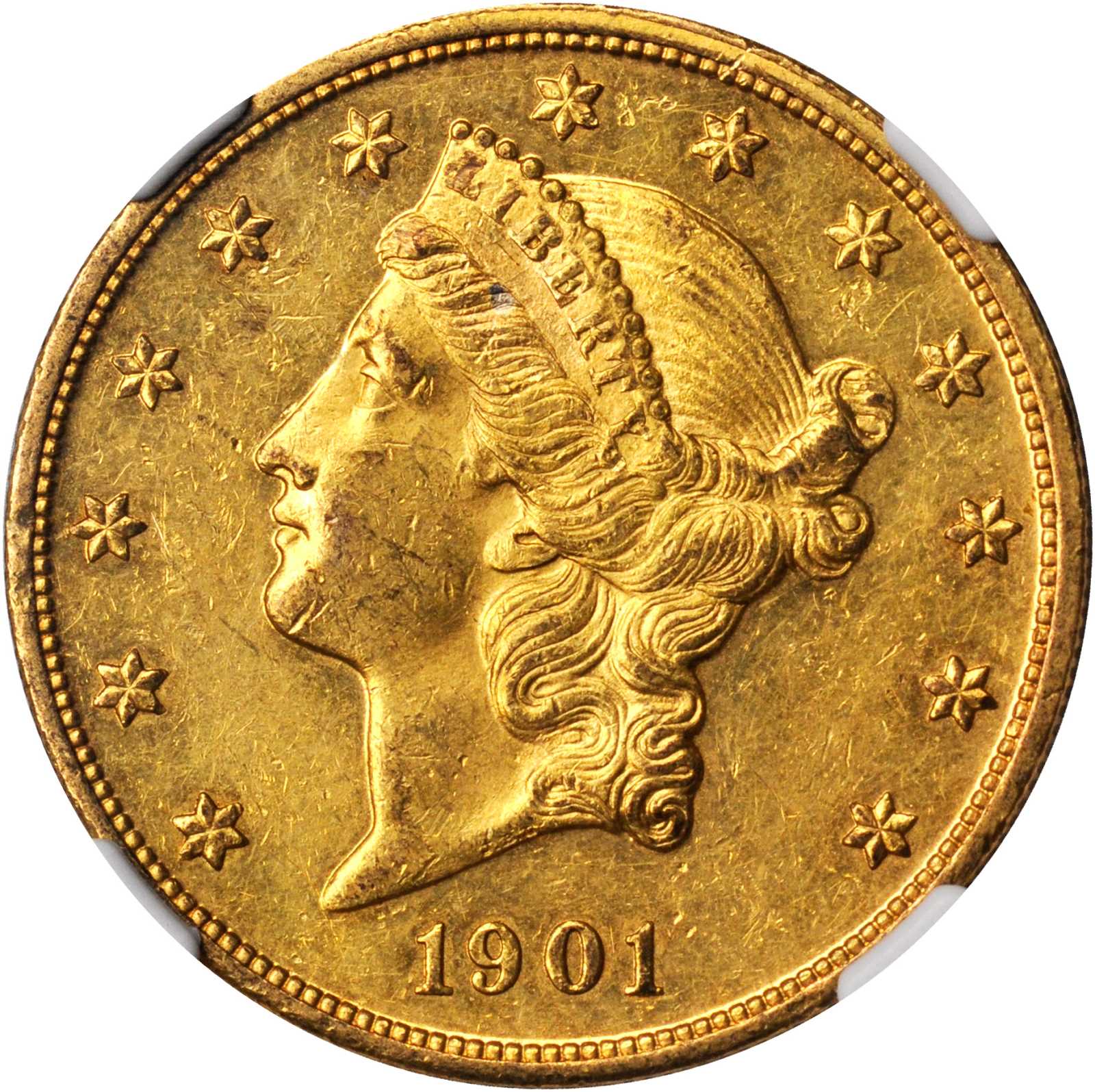 image for: 1901 Liberty Head Double Eagle. Proof-58 (NGC).