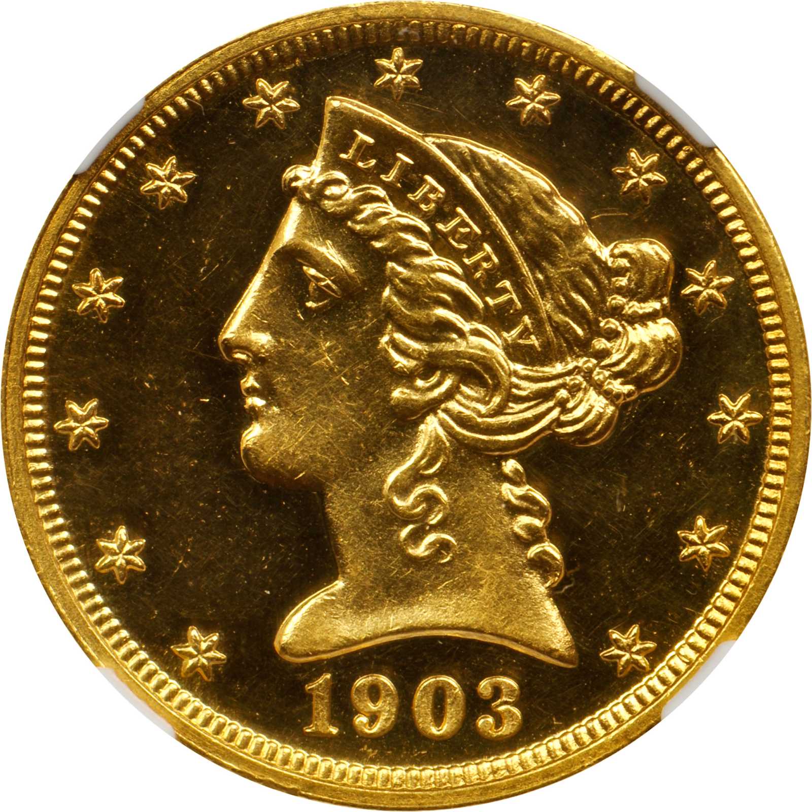 image for: 1903 Liberty Head Half Eagle. Proof-63 Cameo (NGC).