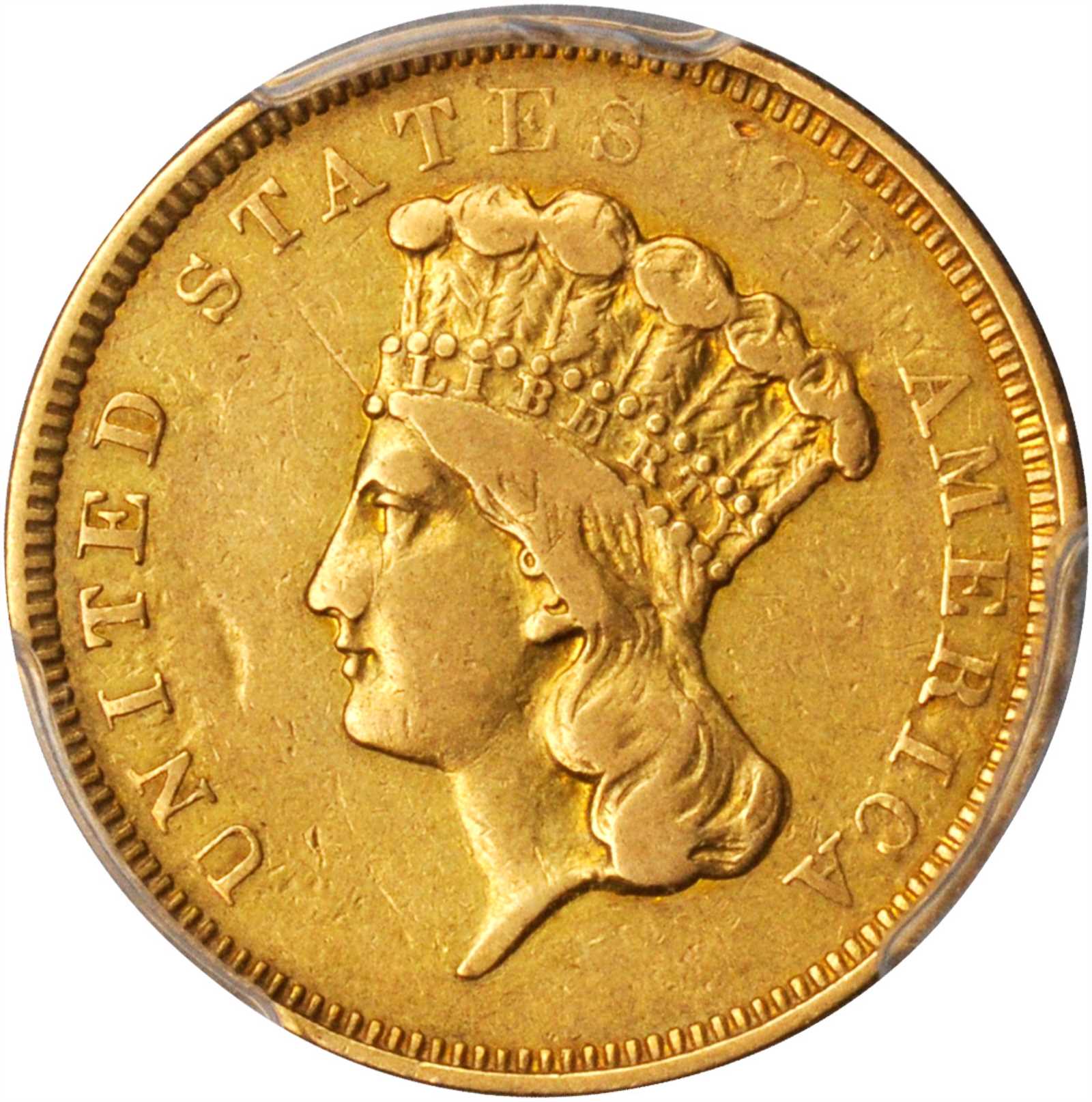 1854-O Three-Dollar Gold Piece. VF-35 (PCGS).