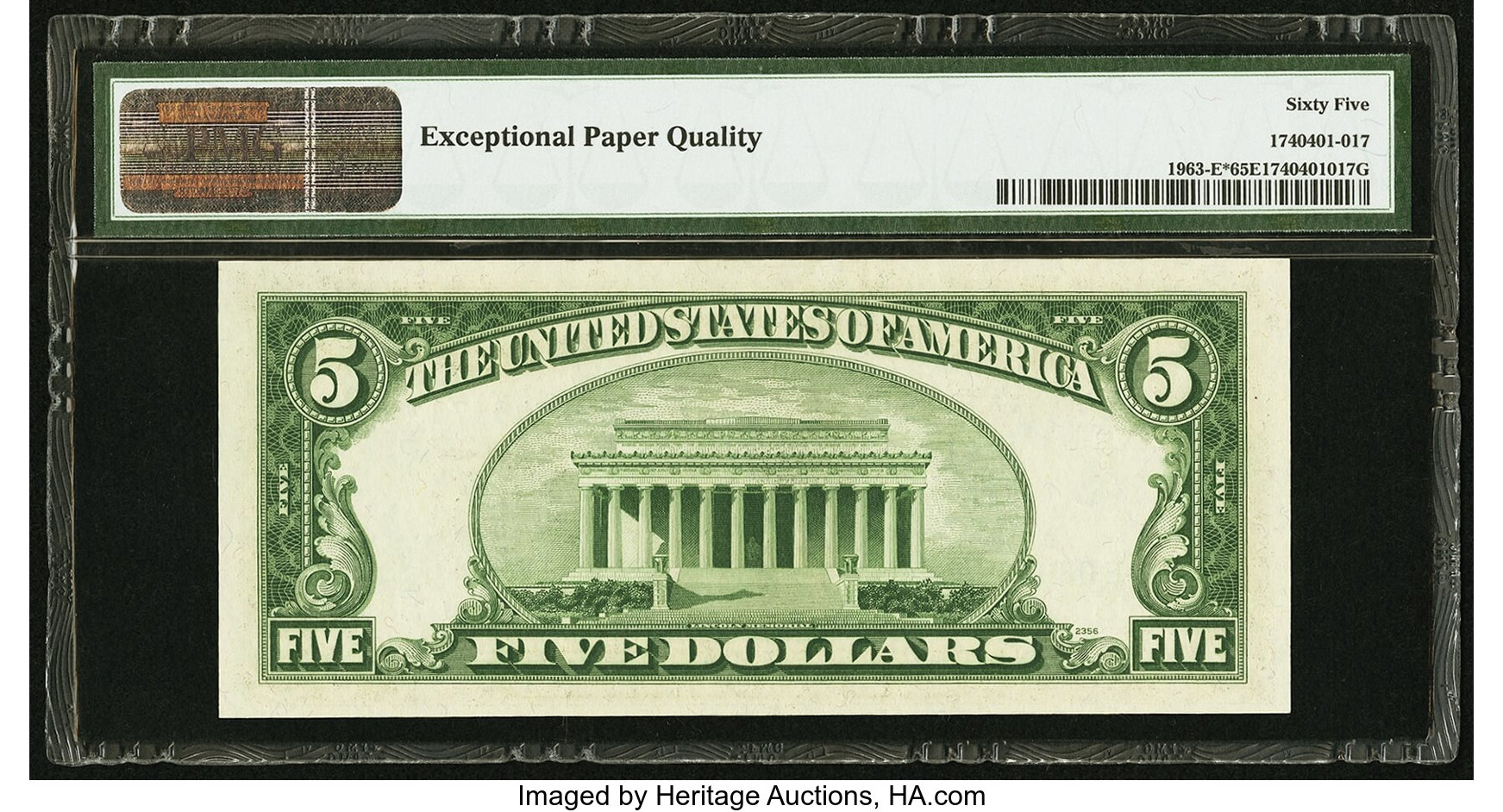 image for: Fr. 1963-E* $5 1950B Federal Reserve Note. PMG Gem Uncirculated 65 EPQ....