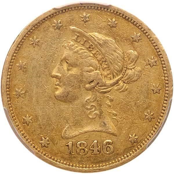 image for: $10 1846/'5-O PCGS XF40