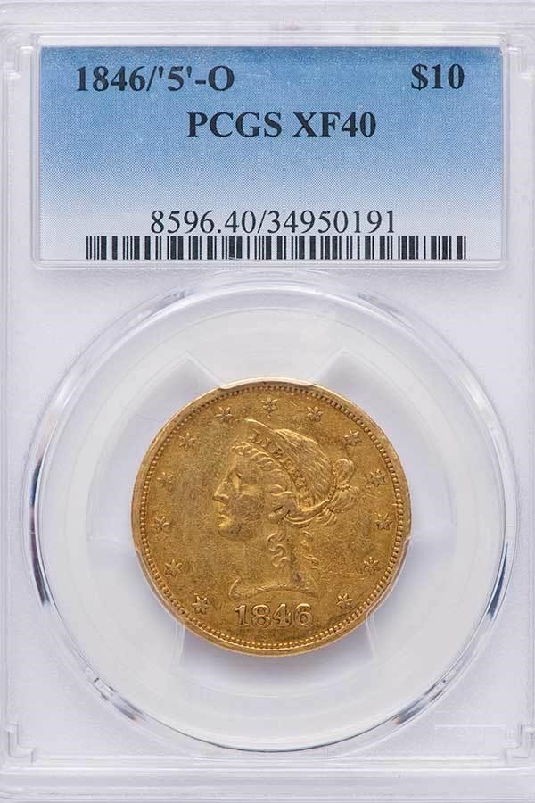 image for: $10 1846/'5-O PCGS XF40
