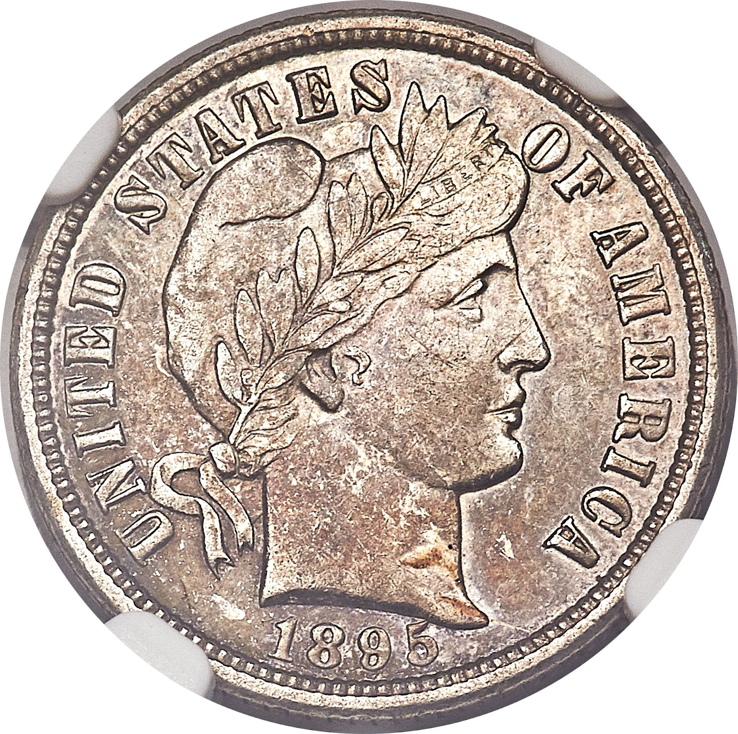 1895-O 10C AU53 NGC. ...