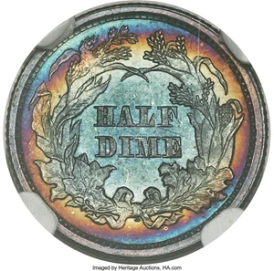 image for: 1860 H10C Transitional, Judd-267, Pollock-315, R.4, MS67 NGC....