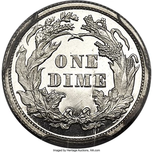 image for: 1863 10C PR66+ Deep Cameo PCGS Secure. F-101, R.4....
