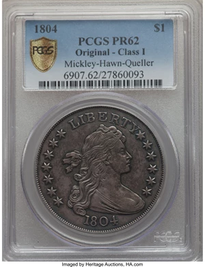 image for: 1804 $1 Original PR62 PCGS Secure....
