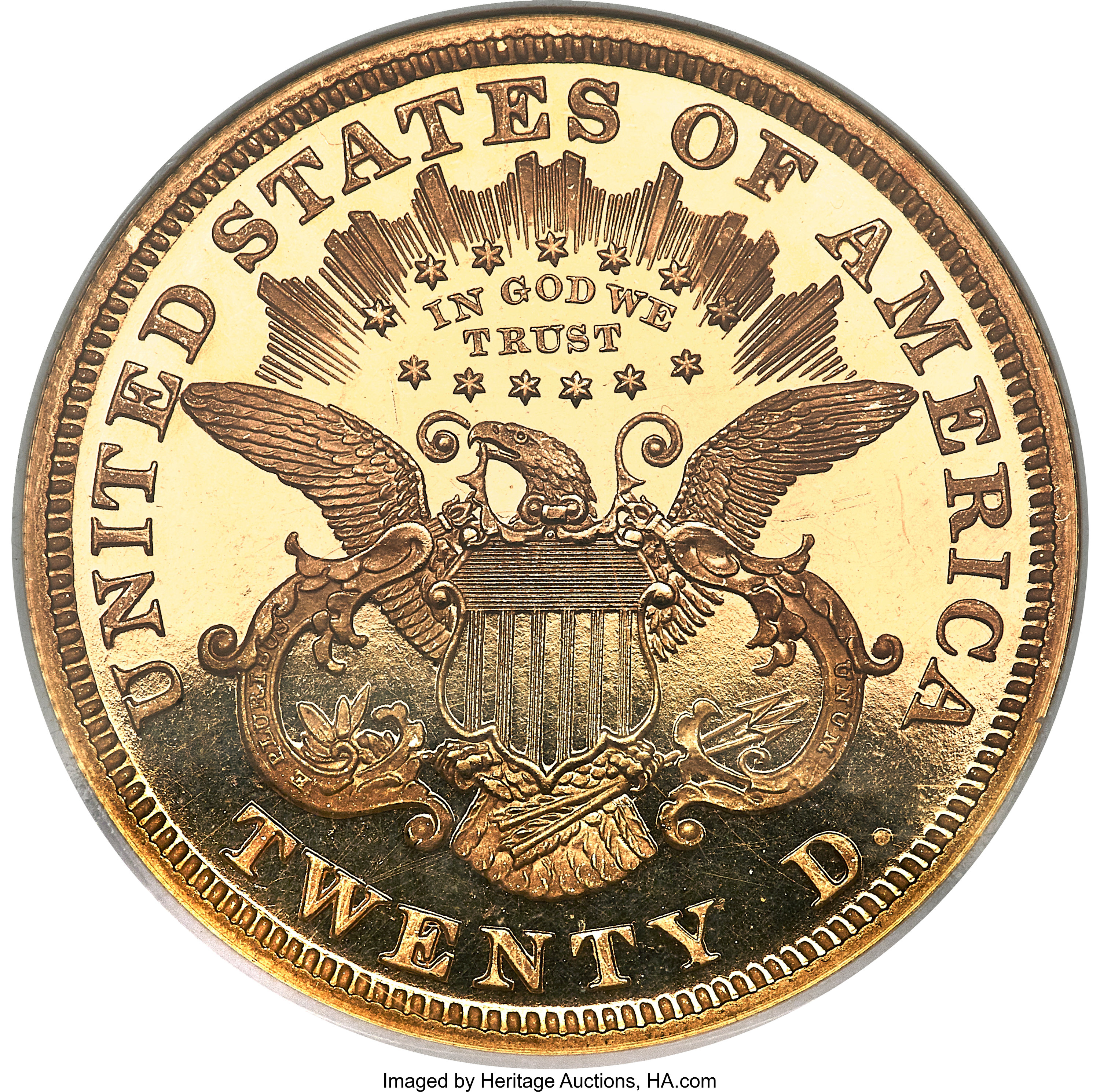 image for: 1870 $20 PR65 Ultra Cameo NGC. CAC....