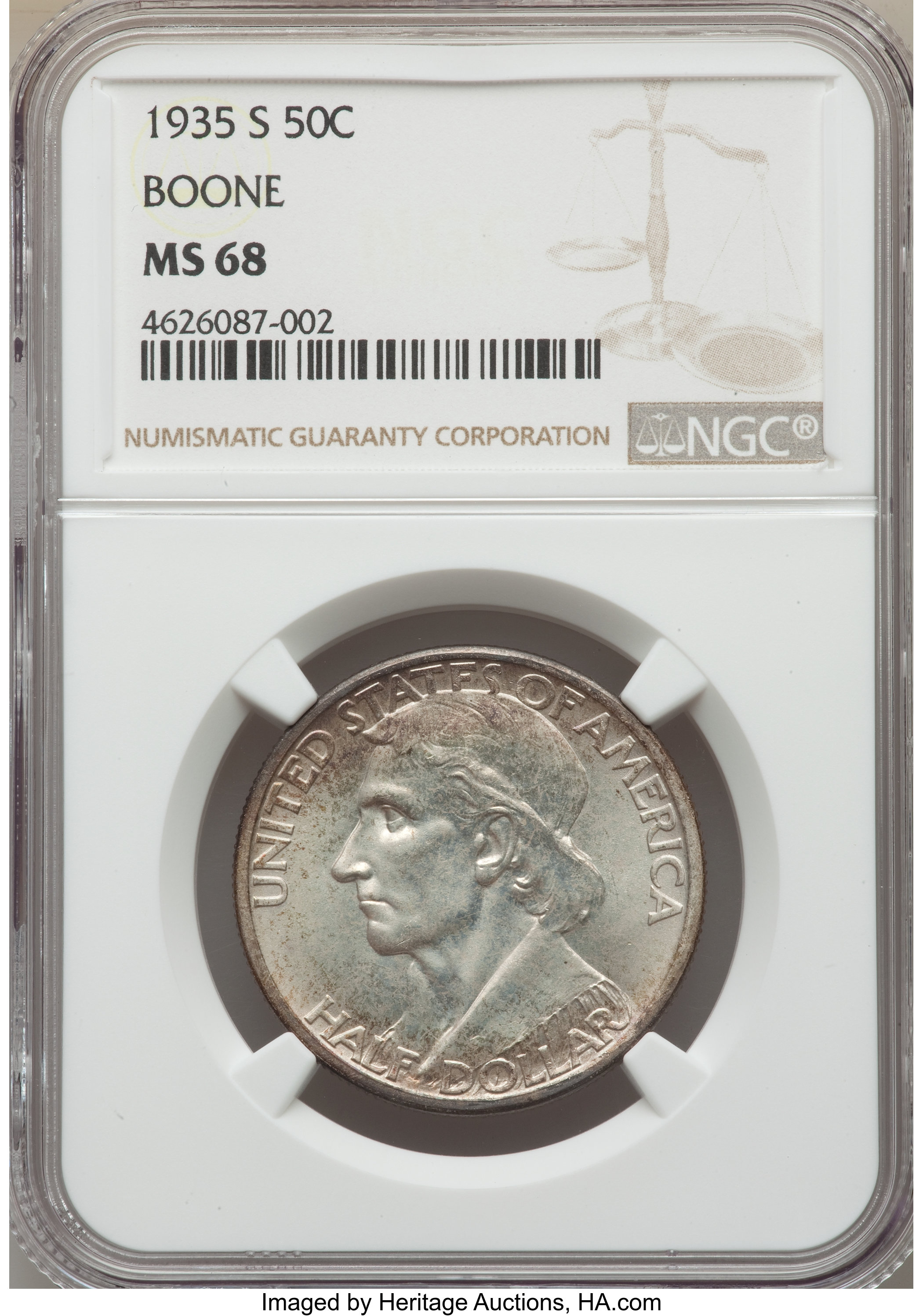 1935-S 50c Boone MS68 thumbnail 4