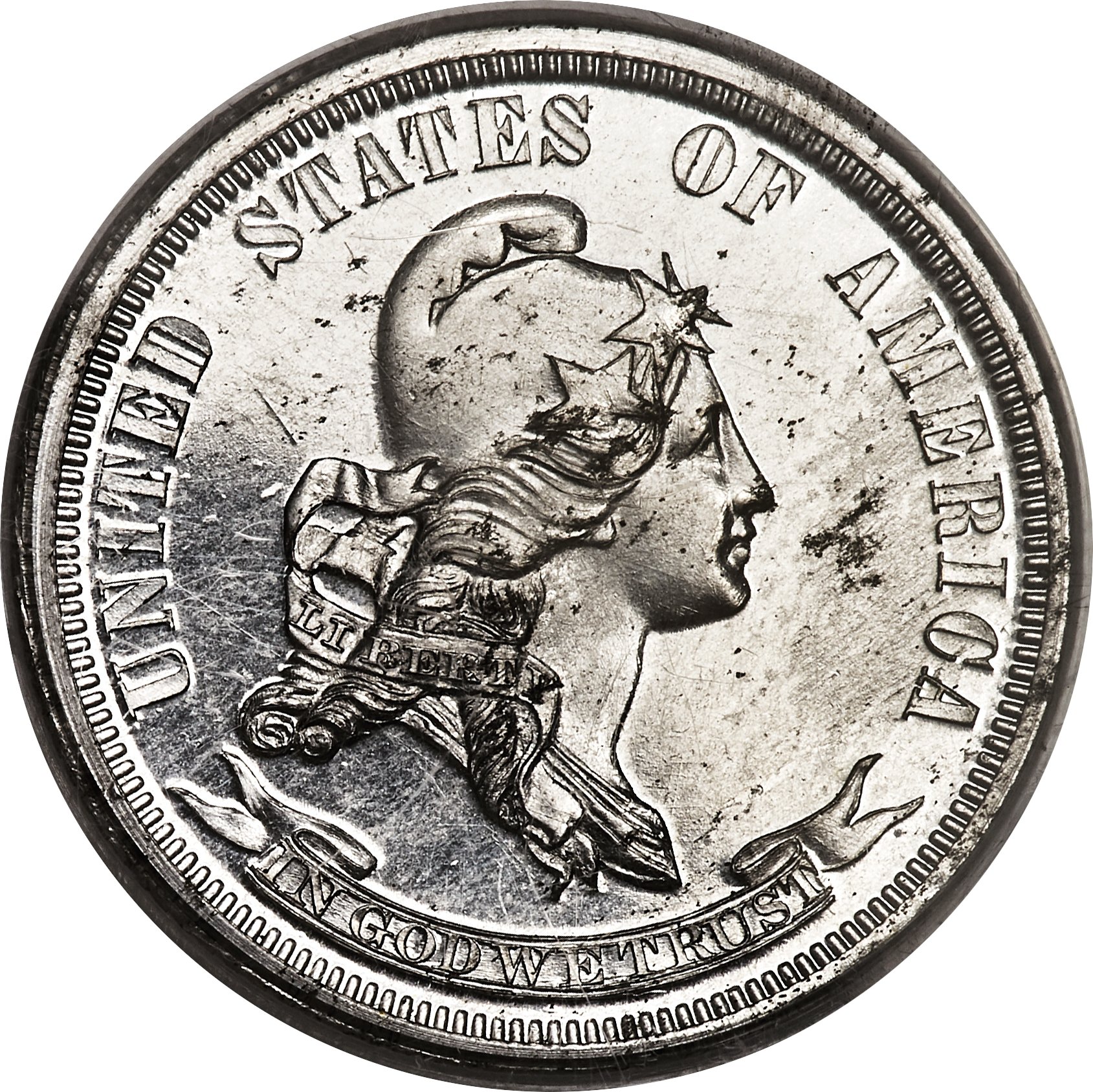 image for: 1869 25C Standard Silver Quarter Dollar, Judd-725, Pollock-806, High R.7, PR64 PCGS....